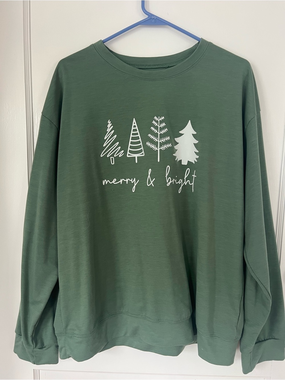 Merry & Bright Green Christmas Sweatshirt